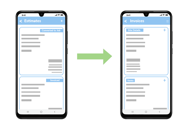 Convert Estimates to Jobs or Invoices