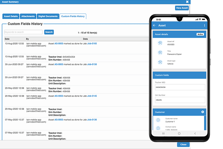 Gas Engineer Software - Asset Management - keep track of all office and customer assets