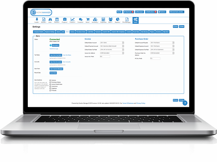 Xero integration with Eworks Manager